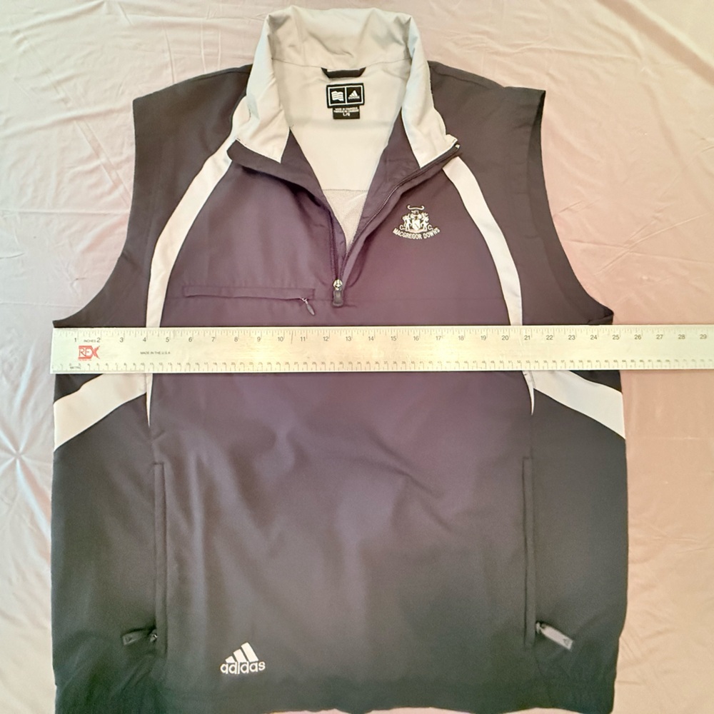Adidas Black and White Golf Windbreaker Quarter Zip Vest Size Large - Picture 9 of 13